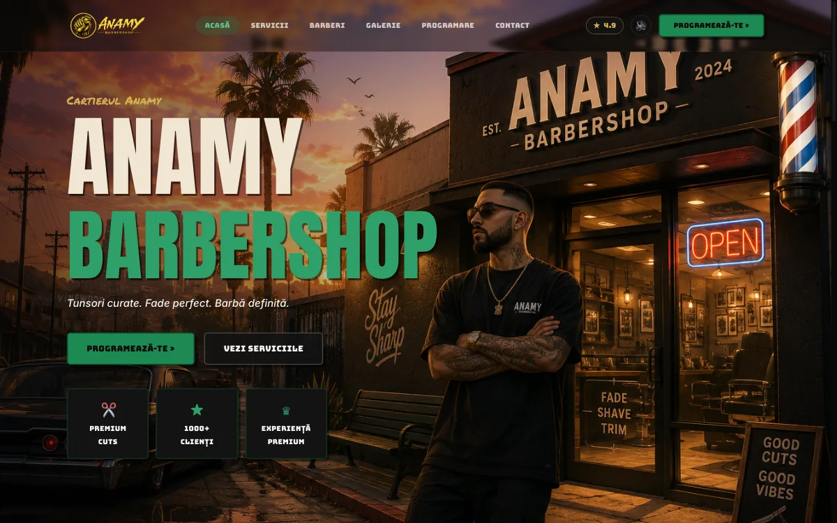 Captură de ecran a site-ului Anamy realizat de iDigital